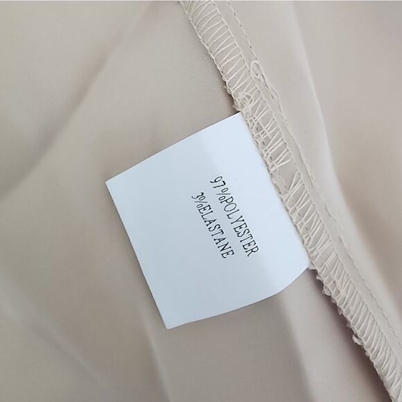 AMYLYNN wrap ruffled midi dress minimalist quiteluxe color cream small size - Picture 5 of 13